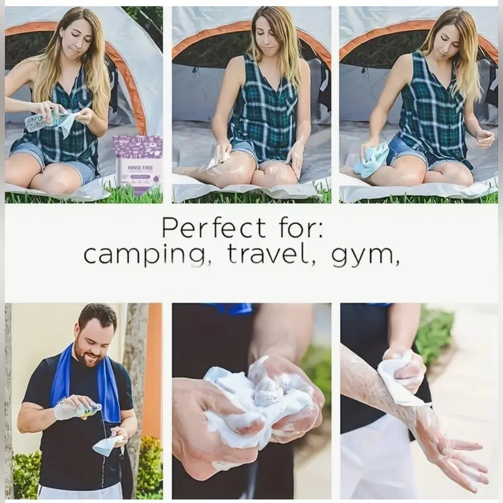 Rinse Free Hand Wash Towels Great For Camping Travel Gym Just Add Water